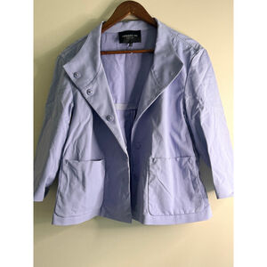 Lafayette 148 New York Bluebird Zip Front Jacket Women’s M – Patch Pockets